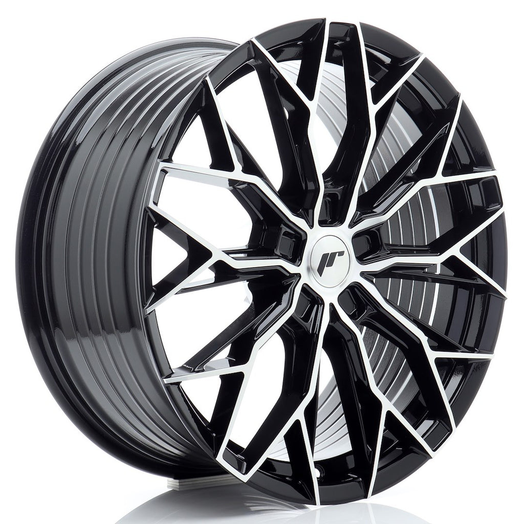 Cerchio in Lega JAPAN RACING JR49 20x8.5 ET20-45 5H con foratura su misura Gloss Black Machined Face