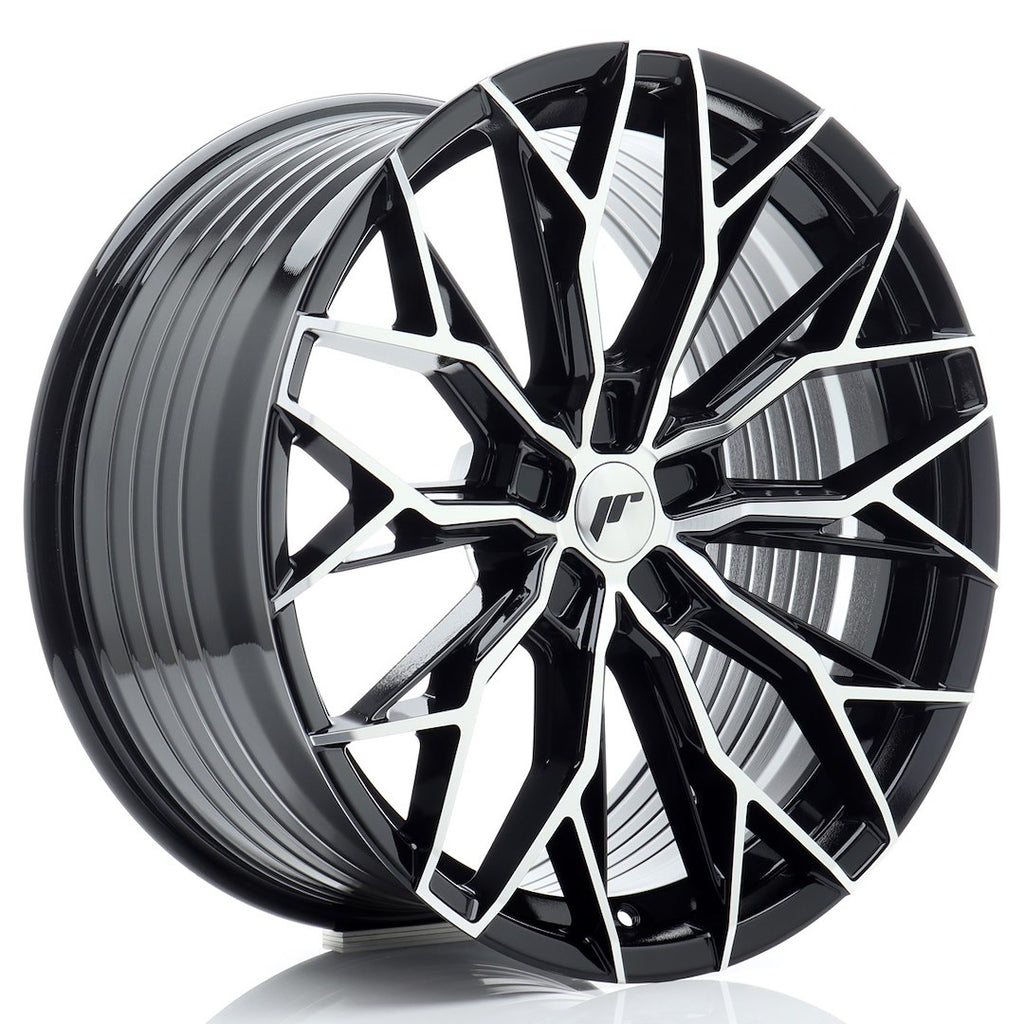 Cerchio in Lega JAPAN RACING JR49 20x9,5 ET20-40 5H con foratura su misura Gloss Black Machined Face
