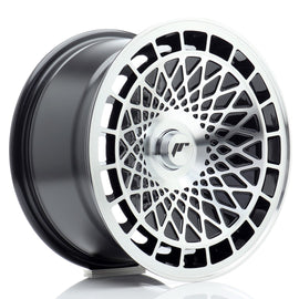 Cerchio in Lega JAPAN RACING JR14 15x8 ET15-25 con foratura su misura Gloss Black Machined Face