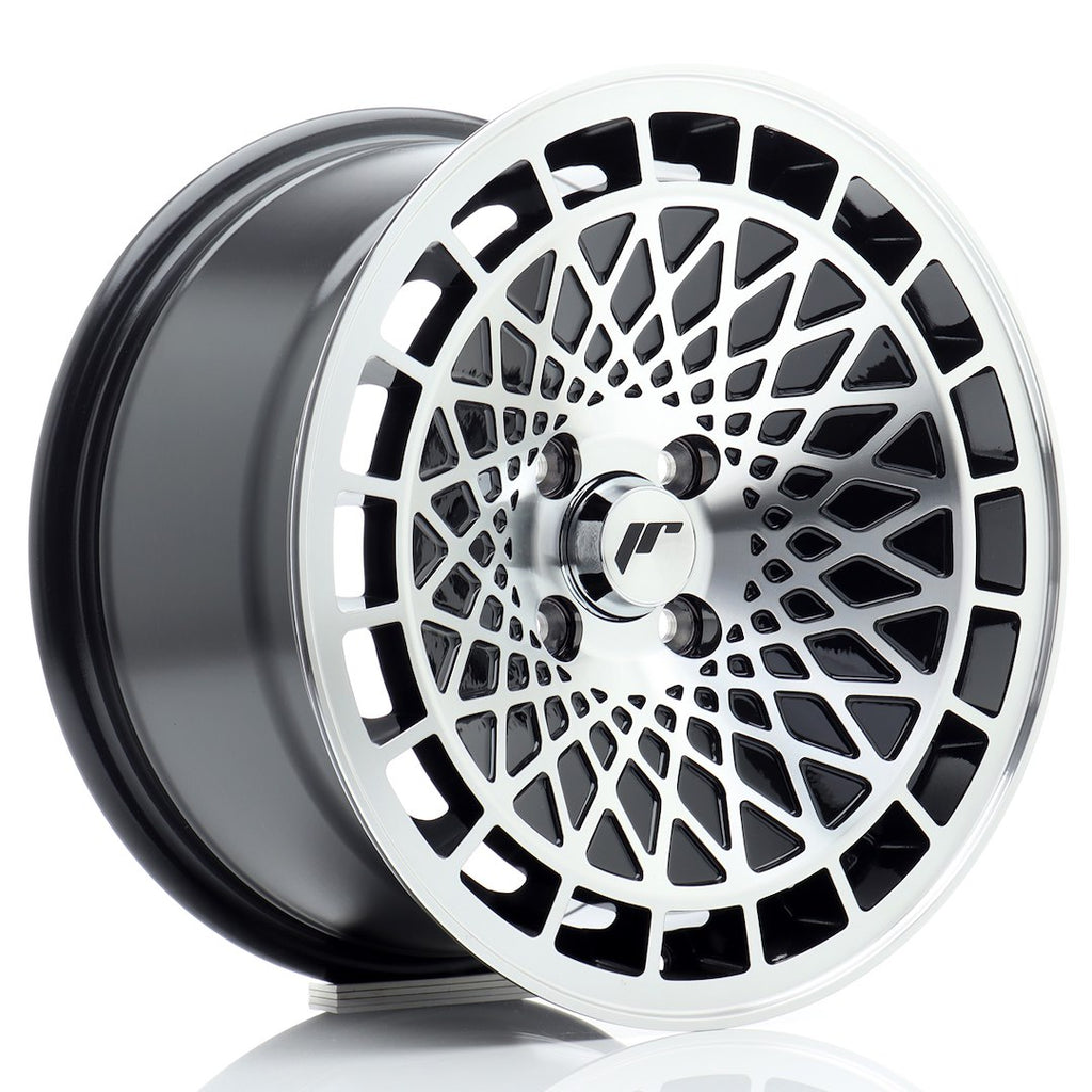 Cerchio in Lega JAPAN RACING JR14 15x8 ET25 4x100 Gloss Black Machined Face