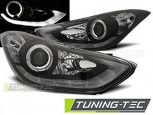 Carica l&#39;immagine nel visualizzatore di Gallery, Fari Anteriori HYUNDAI ELANTRA 11.10-15 BLACK DAYLIGHT LED