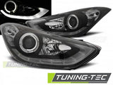 Fari Anteriori HYUNDAI ELANTRA 11.10-15 BLACK DAYLIGHT LED