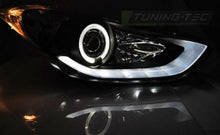 Carica l&#39;immagine nel visualizzatore di Gallery, Fari Anteriori HYUNDAI ELANTRA 11.10-15 BLACK DAYLIGHT LED