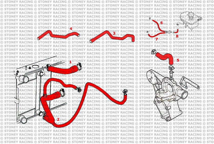 Kit tubi in silicone radiatore Land Rover Defender 300TDI guida a sinistra – Stoney Racing - foto 2