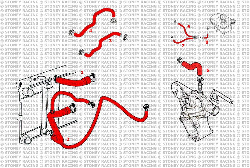 Kit tubi in silicone radiatore Land Rover Discovery 1 300TDI – Stoney Racing - foto 2
