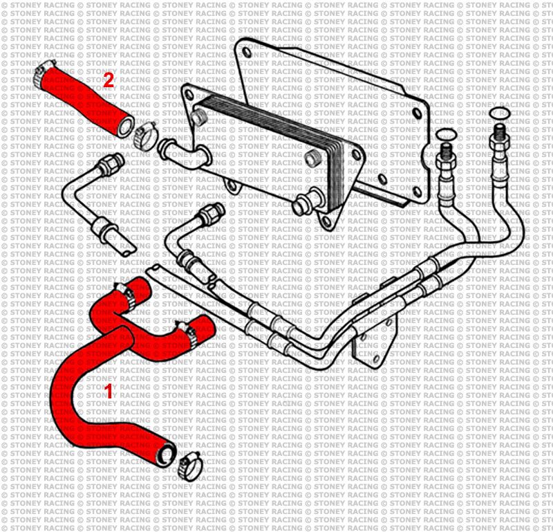 Kit tubi in silicone radiatore olio MG F e MG TF 160 VVC – Stoney Racing - foto 2