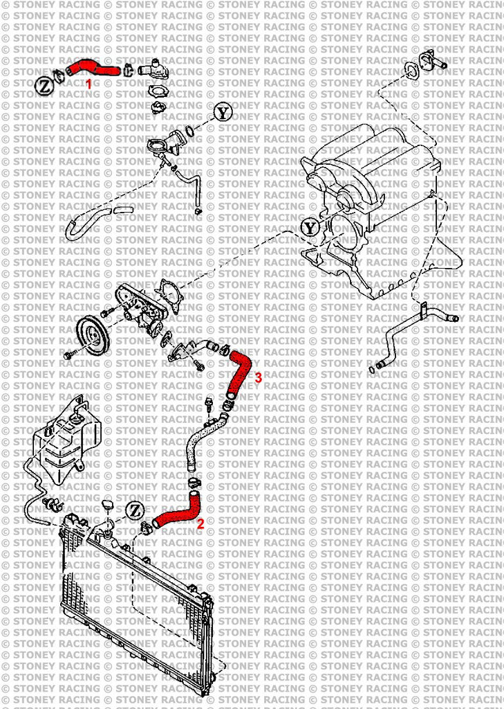 Kit tubi in silicone radiatore Mazda MX-5 NA 1.8 – Stoney Racing - foto 2