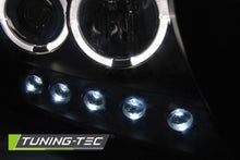 Carica l&#39;immagine nel visualizzatore di Gallery, Fari Anteriori TOYOTA LAND CRUISER FJ200 07-12 ANGEL EYES BLACK