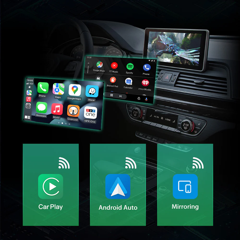 Wireless Apple CarPlay MirrorLink Audi Q3 Q5 Q7 A1 A3 A4 A5 A6 A7 A8 S5 S7 with 3G/3G+/MIB MMI/Symphony/Concert Prime Multimedia Box