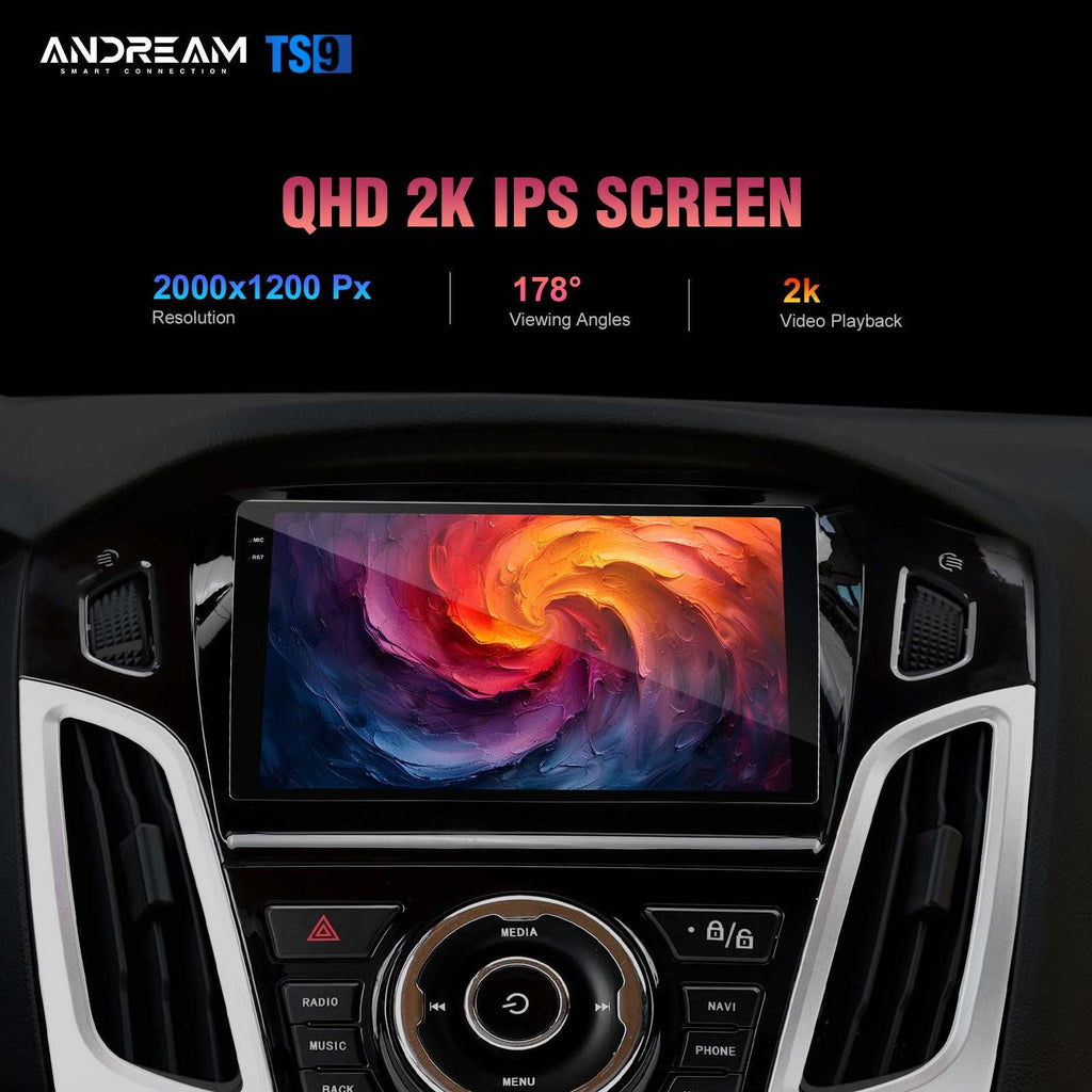 Andream Autoradio Android 14 Ford Focus MK3/3.5 CarPlay Auto DTS DSP