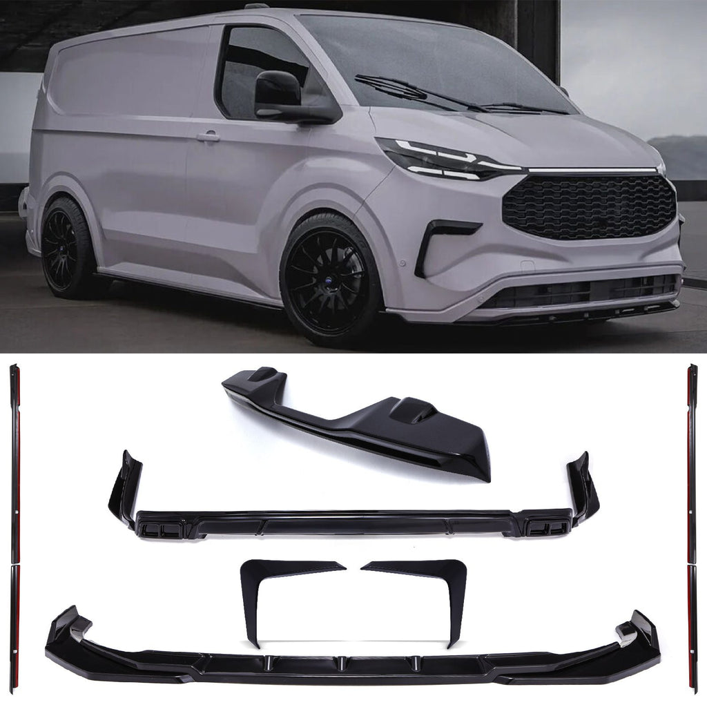 Kit Aero Completo Nero Lucido Ford Transit Custom MK2 SWB Portellone dal 2023