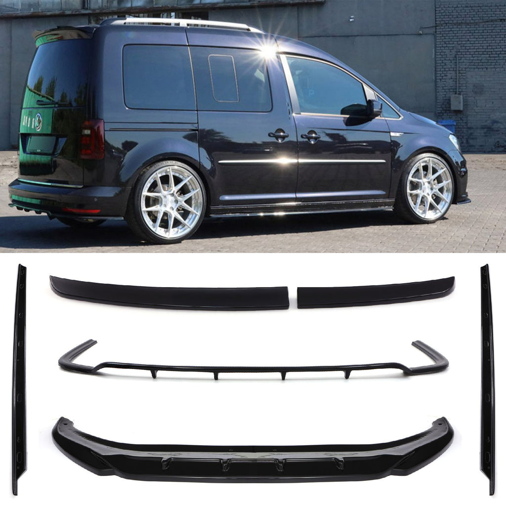 Kit Aero Completo Nero Lucido VW Caddy MK5 LWB Porte a Battenti dal 2020