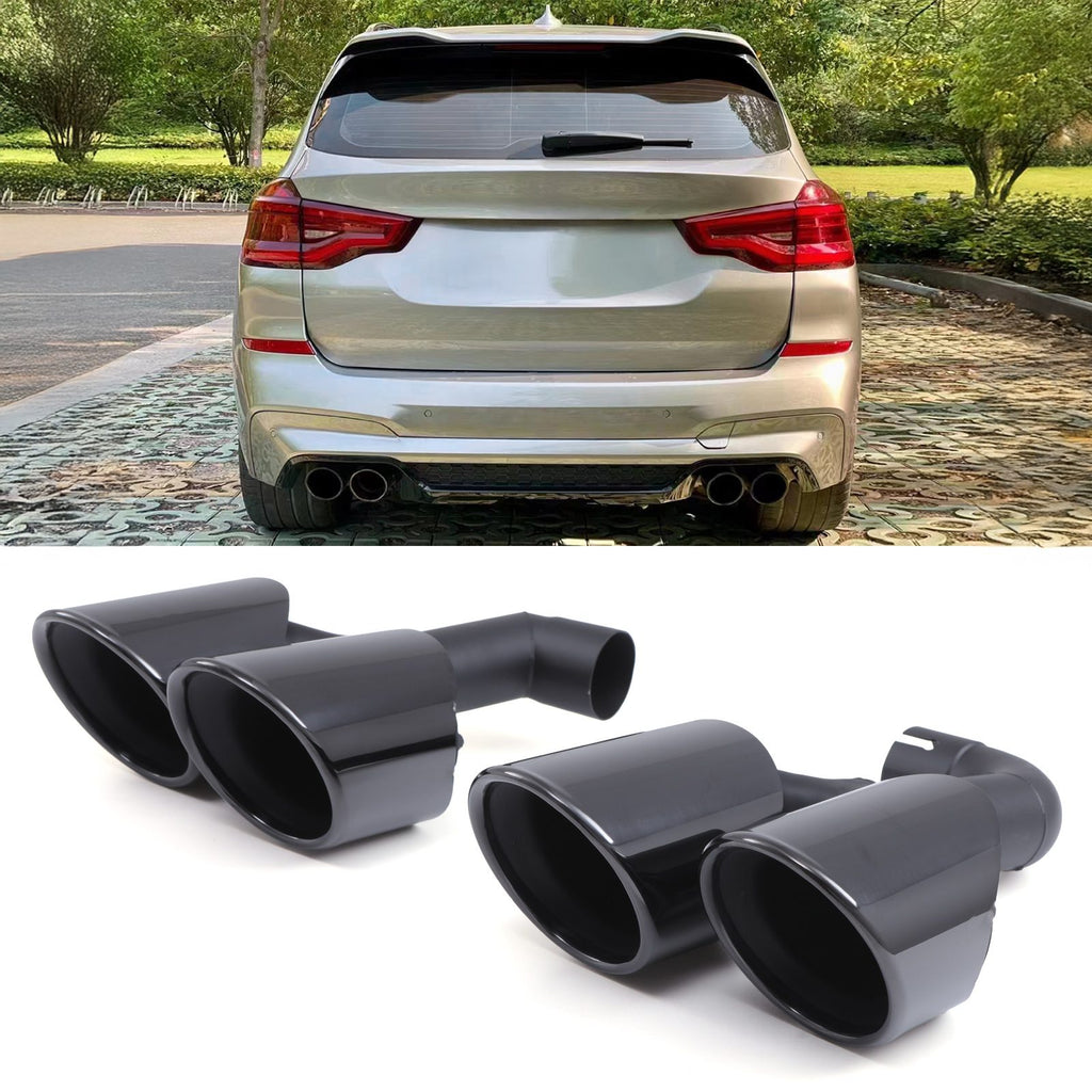 Terminali di Scarico Stile X3M Nero Lucido BMW X3 G01 2.0L 18-21