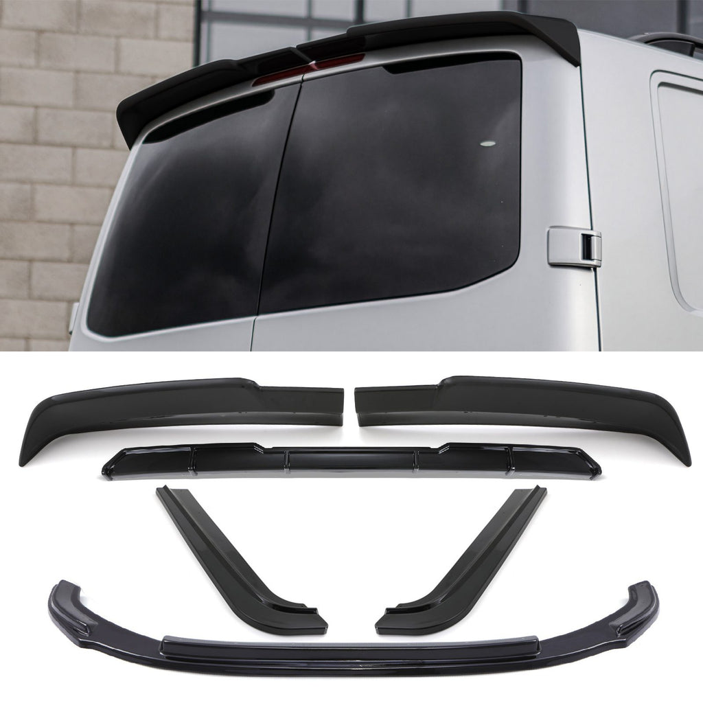 Kit Aero Completo Nero Lucido VW Transporter T6 T6.1 Porte a Battenti dal 2016