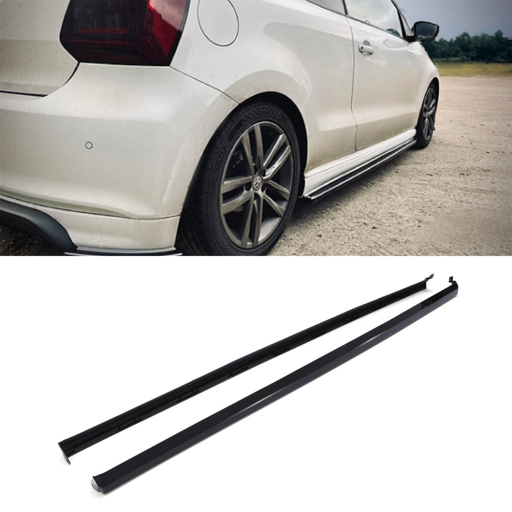 Estensioni Minigonne Stile R-Line Nero Lucido VW Polo MK6 17-21