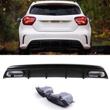 Diffusore Posteriore e Terminali Quad Mercedes Classe A A45 AMG W176 13-18