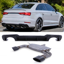 Diffusore Posteriore e Conversione Scarico Stile RS3 Audi A3 8V Facelift Berlina 17-20