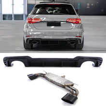 Diffusore Posteriore e Terminale Scarico Stile RS3 Audi A3 8V Facelift Hatch 17-20