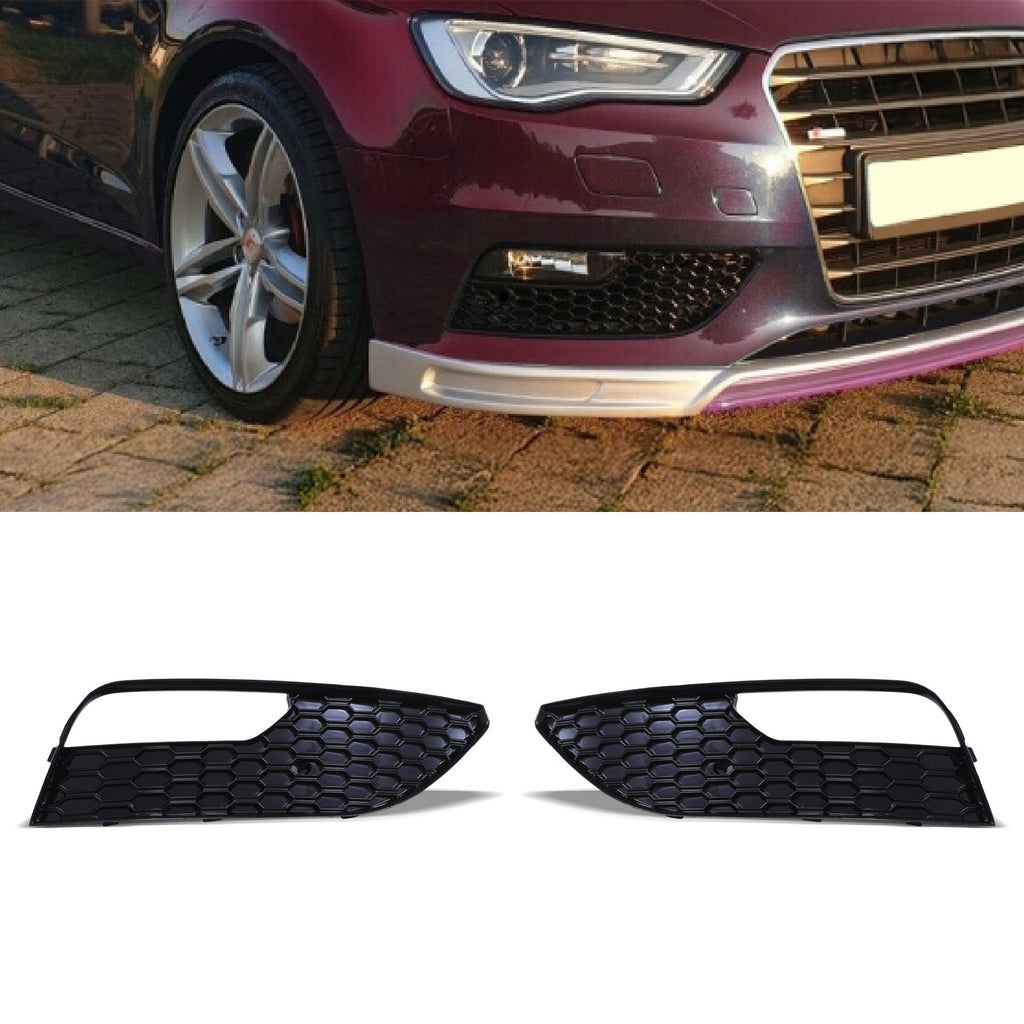 Cornici Fari Fendinebbia Stile RS3 Nero Lucido Audi A3 8V 13-16