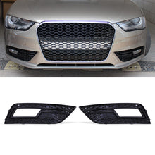 Cornici Fari Fendinebbia Stile RS4 Nero Lucido Audi A4 B8.5 13-16
