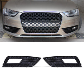 Cornici Fari Fendinebbia Stile RS4 Nero Lucido Audi A4 B8.5 13-16