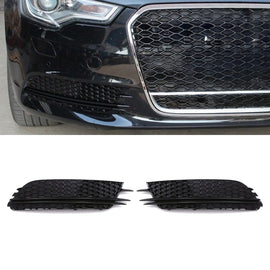 Cornici Fari Fendinebbia Stile RS6 Nero Lucido Audi A6 C7 4G 11-18