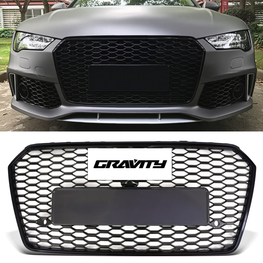 Griglia Anteriore Stile RS7 con Logo Nero Lucido Audi A7 / S7 4G8 Facelift 15-18
