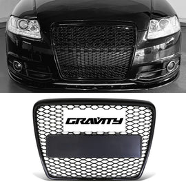 Griglia Anteriore Stile RS6 con Logo Nero Lucido Audi A6 C6 4F 05-12