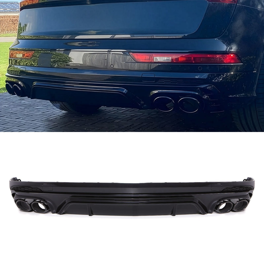 Diffusore Posteriore Stile SQ5 Nero Lucido Audi Q5 FY S-Line 17-20