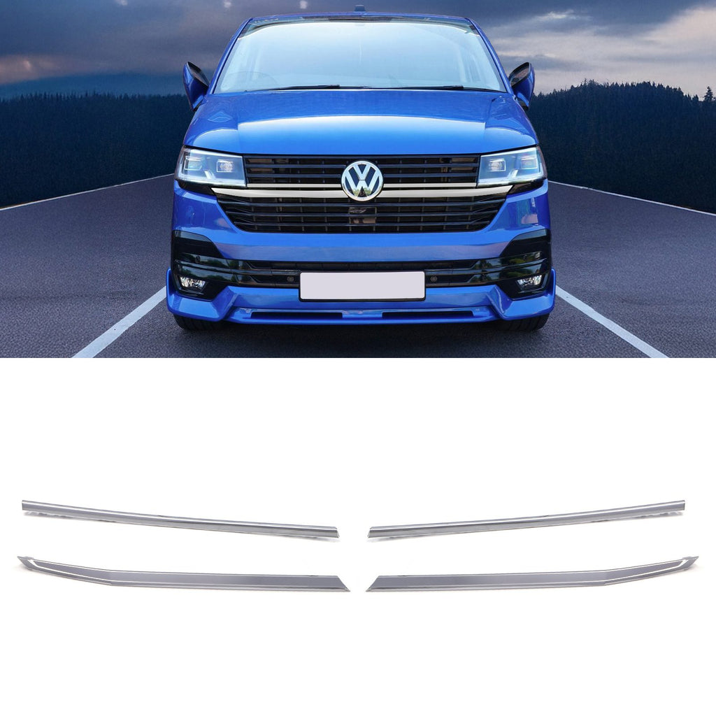 Kit Modanature Cromate Griglia Superiore Volkswagen Transporter T6.1 19-24