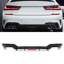 Diffusore Posteriore Quattro Uscite con Luce LED Nero Lucido BMW Serie 3 G20 Pre LCI 19-22