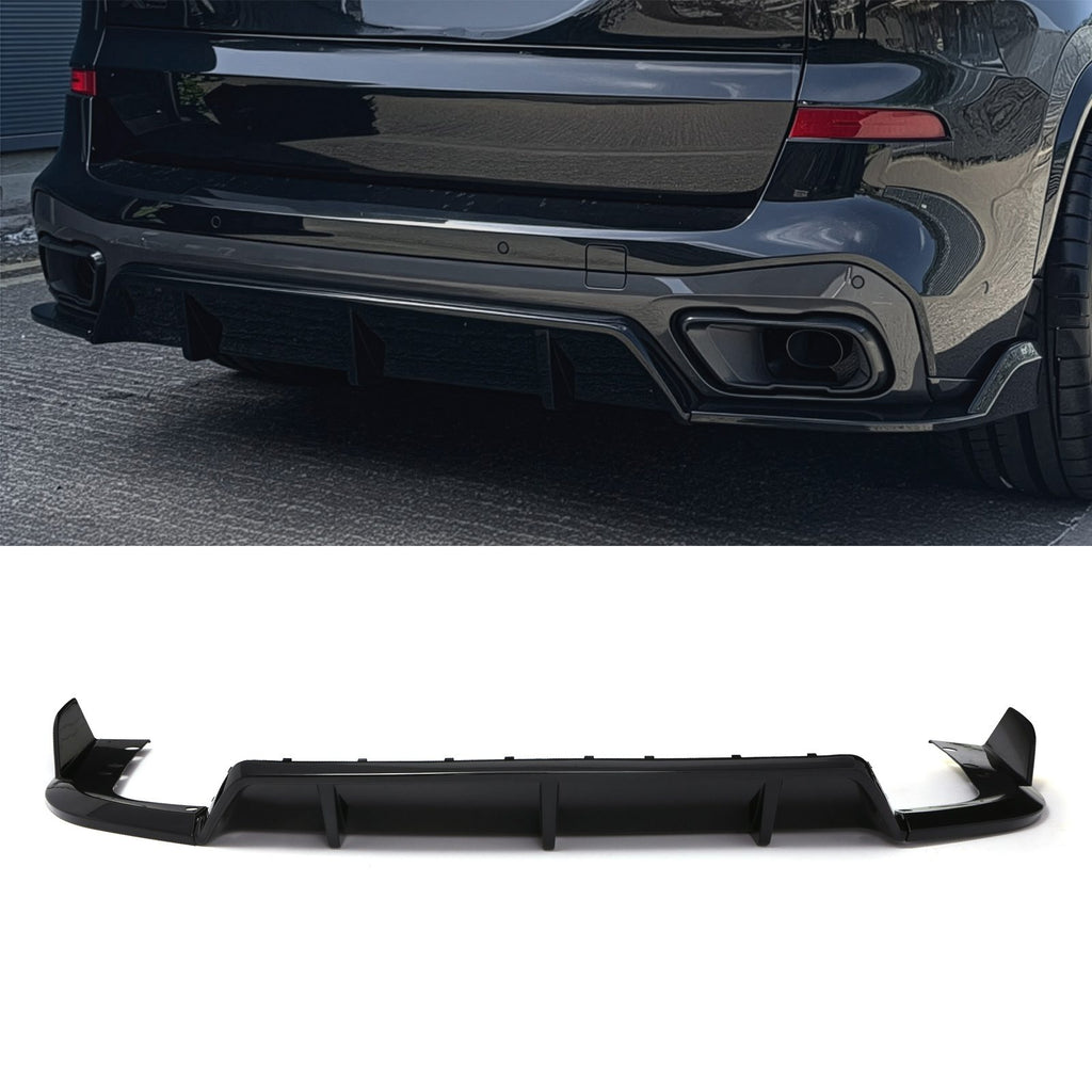 Diffusore Posteriore con Spoiler Angolari Nero Lucido BMW X5 G05 19+