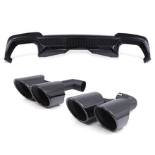 Diffusore Posteriore Stile X3M con Terminali Nero Lucido BMW X3 25i G01 Pre-LCI 17-21