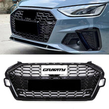 Griglia Anteriore a Nido d'Ape Stile RS4 Nero Lucido Audi A4 B9.5 2021+