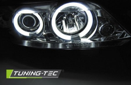 Fari Anteriori OPEL VECTRA B 99-03.02 ANGEL EYES CCFL CHROME