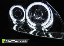 Carica l&#39;immagine nel visualizzatore di Gallery, Fari Anteriori RENAULT CLIO 2 06.01-09.05 ANGEL EYES CCFL CHROME