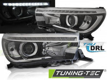Carica l&#39;immagine nel visualizzatore di Gallery, Fari Anteriori TOYOTA HILUX 16- LED PROJECTOR TRUE DRL BLACK