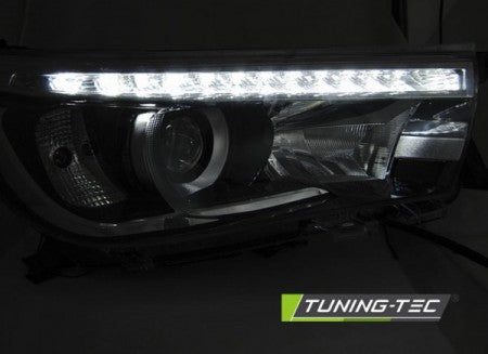 Fari Anteriori TOYOTA HILUX 16- LED PROJECTOR TRUE DRL BLACK
