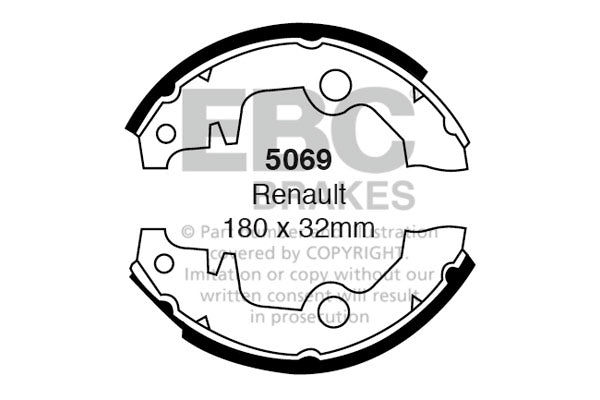 Ganasce freno EBC posteriori per Renault 5