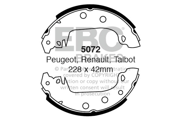 Ganasce freno EBC posteriori per Renault 21
