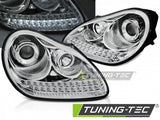 Fari Anteriori PORSCHE CAYENNE 02-06 DAYLIGHT CHROME HID XENON