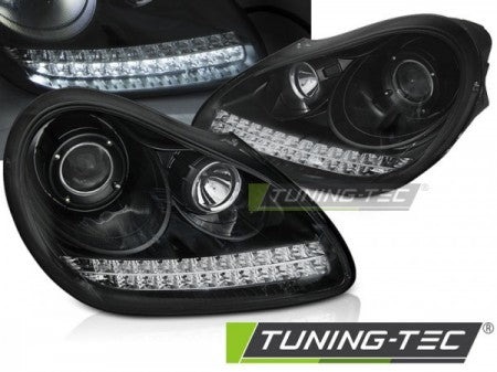 Fari Anteriori PORSCHE CAYENNE 02-06 DAYLIGHT BLACK HID XENON