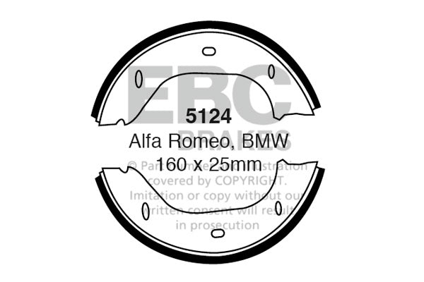 Ganasce freno EBC posteriori per BMW Serie 3 (E30) 324