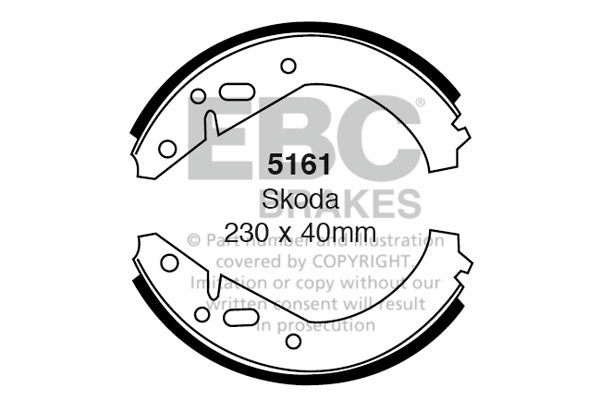 Ganasce freno EBC posteriori per Skoda 130 Estelle|Rapid