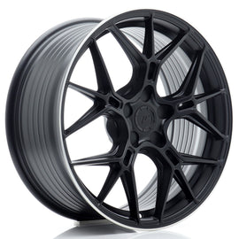 Cerchio in Lega JAPAN RACING JR51 18x8 ET20-45 5H con foratura su misura Satin Black w/ Machined Lip