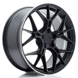 Cerchio in Lega JAPAN RACING JR51 19x8,5 ET20-45 5H con foratura su misura Satin Black w/ Machined Lip