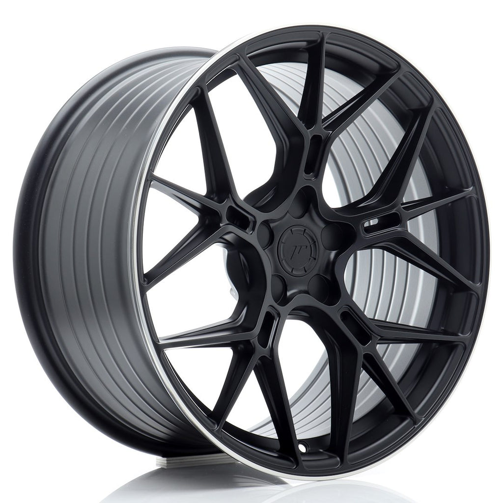 Cerchio in Lega JAPAN RACING JR51 19x9,5 ET20-45 5H con foratura su misura Satin Black w/ Machined Lip