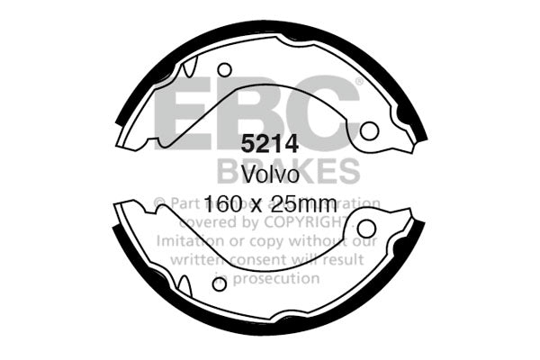 Ganasce freno EBC posteriori per Volvo 960