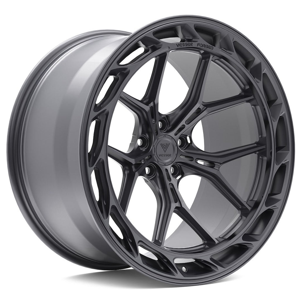 Cerchio in Lega VESSER VSR8 Right 22x11 ET23-54 5H con foratura su misura Custom Finish