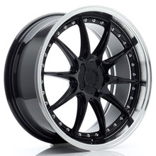 Load image into Gallery viewer, Cerchio in Lega JAPAN RACING JR41 19x8,5 ET15-35 5H con foratura su misura Gloss Black w/ Machined Lip